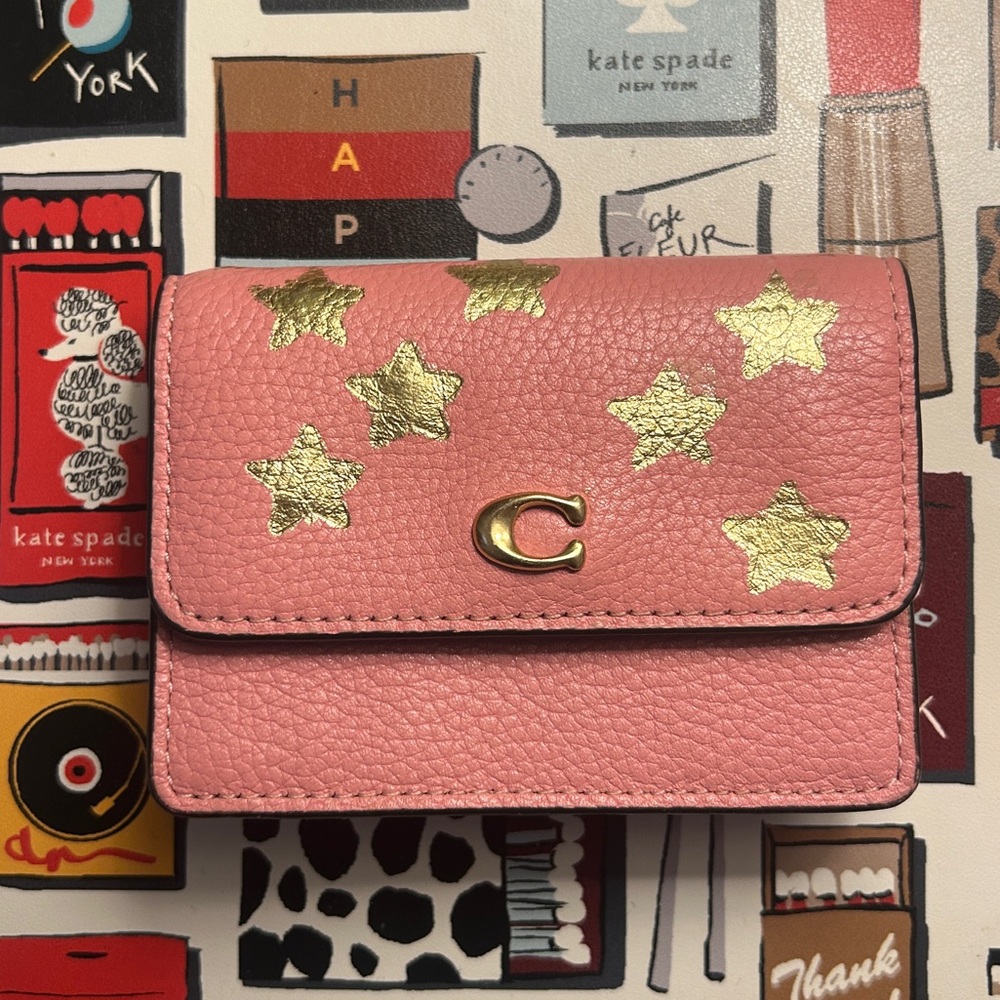 **Coach Half Flap Card Case Monogramed